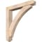 Ekena Millwork Thorton Arts and Crafts Smooth Bracket w/ Offset Brace, Douglas Fir, 5 1/2"W x 34"D x 34"H BKT0604X34X34THR03SDF - alternate 1